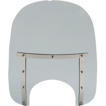 Memphis Slim Windshield — 18" width, 17" height, Black Smoke