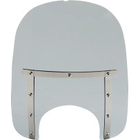 Memphis Slim Windshield — 18" width, 17" height, Black Smoke