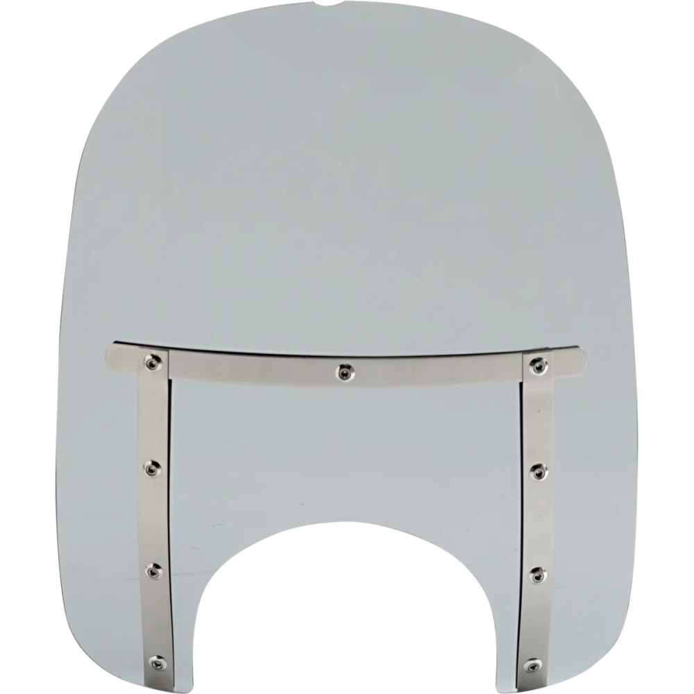 Memphis Slim Windshield — 18" width, 17" height, Black Smoke