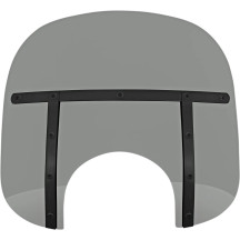 Memphis Fats Windshield — 33 cm (13") height, 56 cm (22") width, 23 cm (9") headlight cutout, Black Smoke