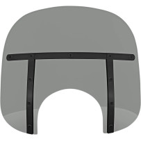 Memphis Fats Windshield — 33 cm (13") height, 56 cm (22") width, 23 cm (9") headlight cutout, Black Smoke