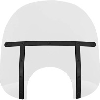 Memphis Fats Windshield — Height 15 in, Width 22 in, Headlight cutout 9 in, Clear