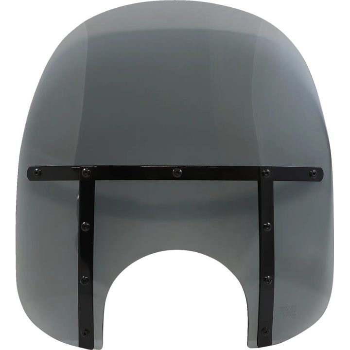 Memphis Fats Windshield — 43 cm (17"), 56 cm (22"), headlight cutout 23 cm (9"), Black Smoke