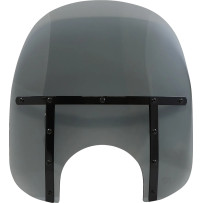 Memphis Fats Windshield — 43 cm (17"), 56 cm (22"), headlight cutout 23 cm (9"), Black Smoke