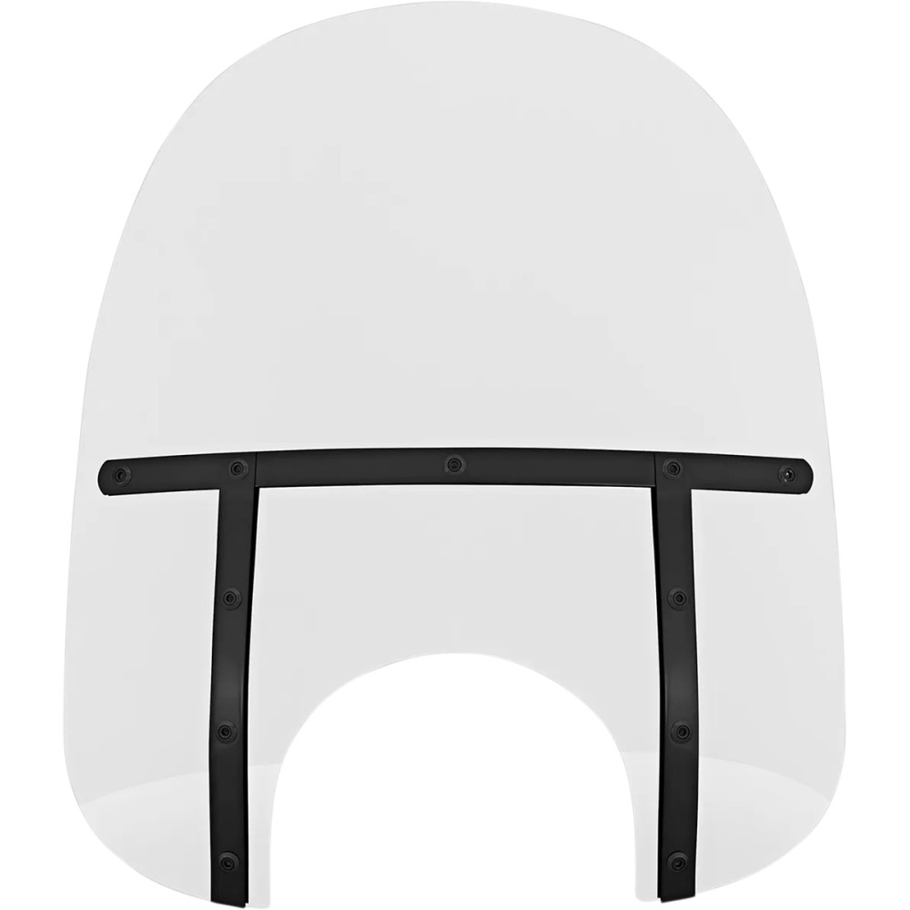 Memphis Fats Windshield — 48.5 cm (19") height, 56 cm (22") width, 23 cm (9") headlight cutout, Clear