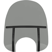 Memphis Fats Windshield — 48.5 cm (19") height, 56 cm (22") width, 23 cm (9") headlight cutout, Black Smoke