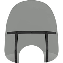 Memphis Fats Windshield — 48.5 cm (19") height, 56 cm (22") width, 23 cm (9") headlight cutout, Black Smoke