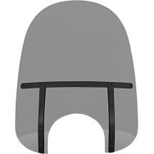 Memphis Fats Windshield — 21 in H, 22 in W, 9 in headlight cutout, Black Smoke