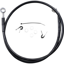 Extended Length Black Vinyl Brake Line Kit — 102.5 cm, Oversize +5.1 cm, Front