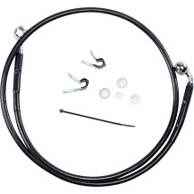 Extended Length Black Vinyl Brake Line Kit — Oversize +6", 112.5 cm