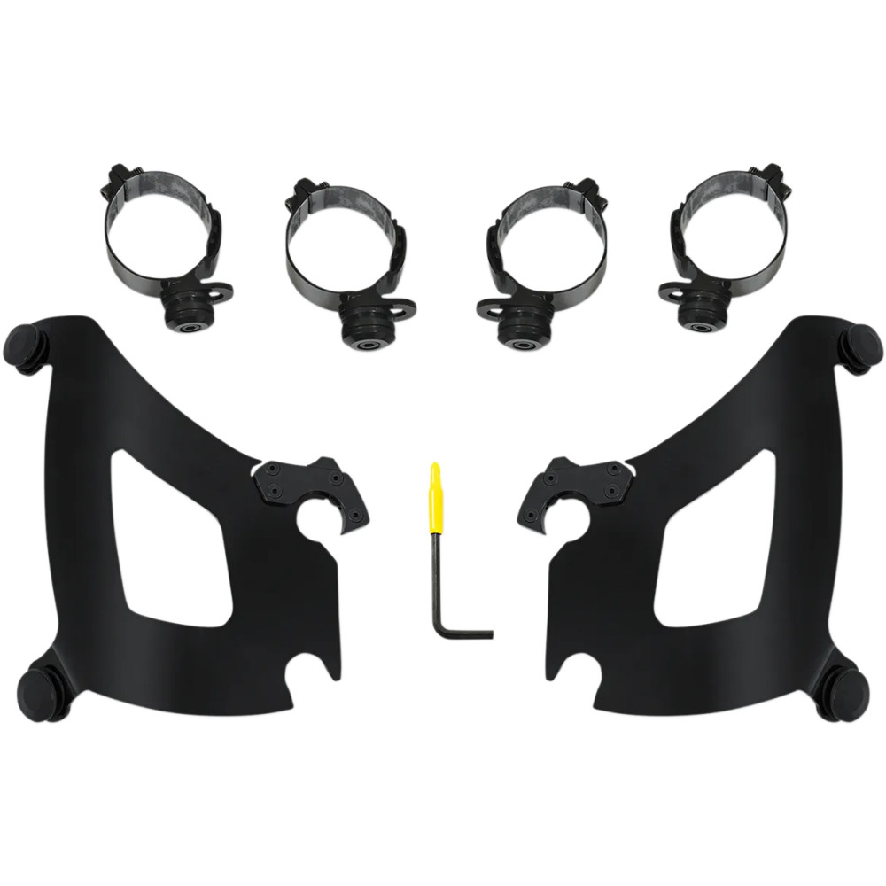 Kit de herrajes Bullet Fairing Trigger-Lock — Negro, Bullet Fairing