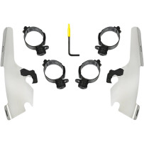 Parabrisas Fats/Slim Kit de montaje completo Trigger-Lock — Pulido, compatible con Memphis Fats y Memphis Slim sin barra de luz 