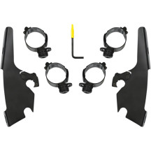 Fats/Slim Windshield Trigger-Lock Complete Mount Kit — Fits Memphis Fats/Slim, Black, Adjustable