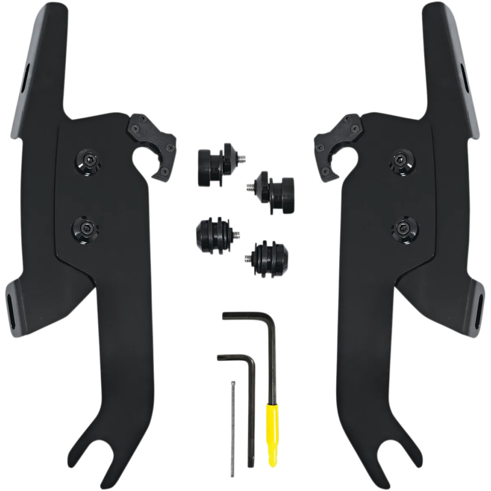 Fats/Slim Windshield Trigger-Lock Complete Mount Kit — Memphis Fats, Memphis Slim, Black