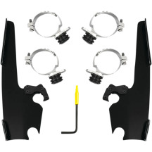 Fats/Slim Windshield Trigger-Lock Complete Mount Kit — Fits Memphis Fats, Memphis Slim, Black