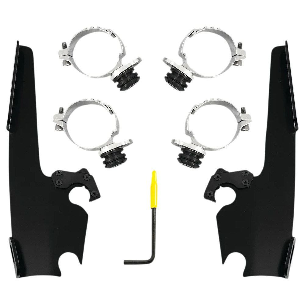 Fats/Slim Windshield Trigger-Lock Complete Mount Kit — Fits Memphis Fats, Memphis Slim, Black