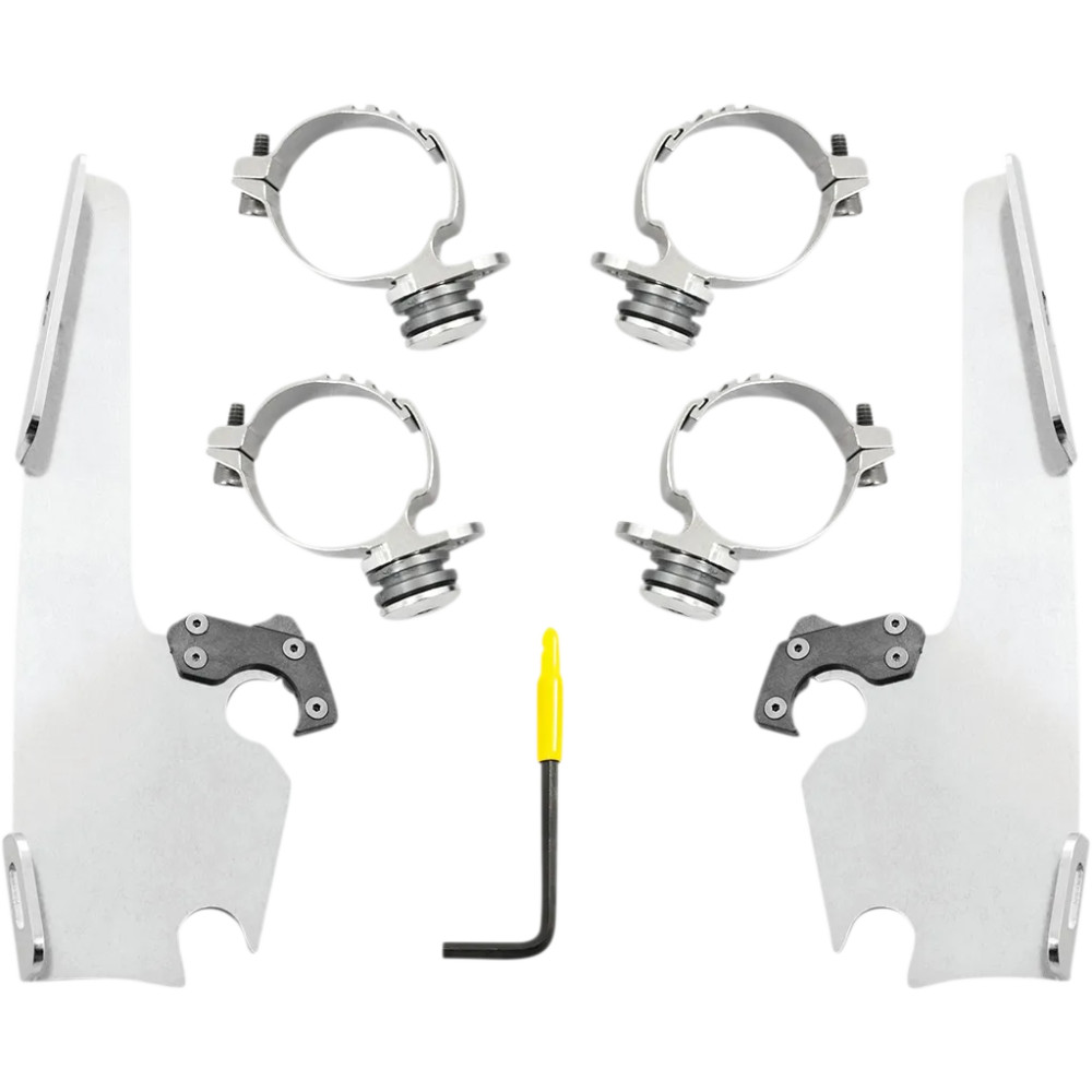 Fats/Slim Windshield Trigger-Lock Complete Mount Kit — Memphis Fats, Memphis Slim, Polished