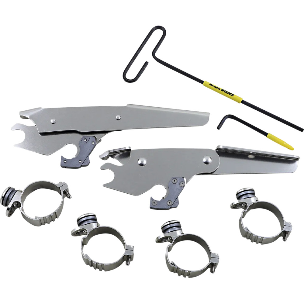 Batwing Fairing Trigger-Lock Mounting Kit — Batwing Fairing, Polished