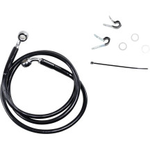 Extended Length Black Vinyl Brake Line Kit — Oversize +10.2 cm (4"), 116 cm (45-3/4")
