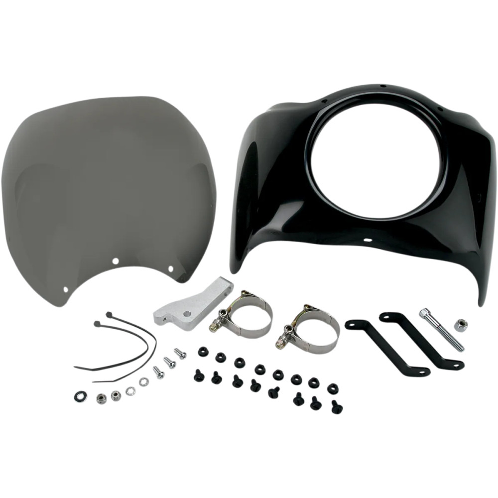 Direct Bolt-On Fairing — Bolt-On, Black/Smoke, 06-035
