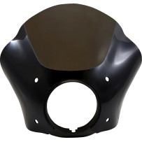Gauntlet Fairing — Gloss black exterior, matte black interior, smoked windscreen, model-specific mount