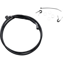 Extended Length Black Vinyl Brake Line Kit — 51-3/4" length, oversize +10", front