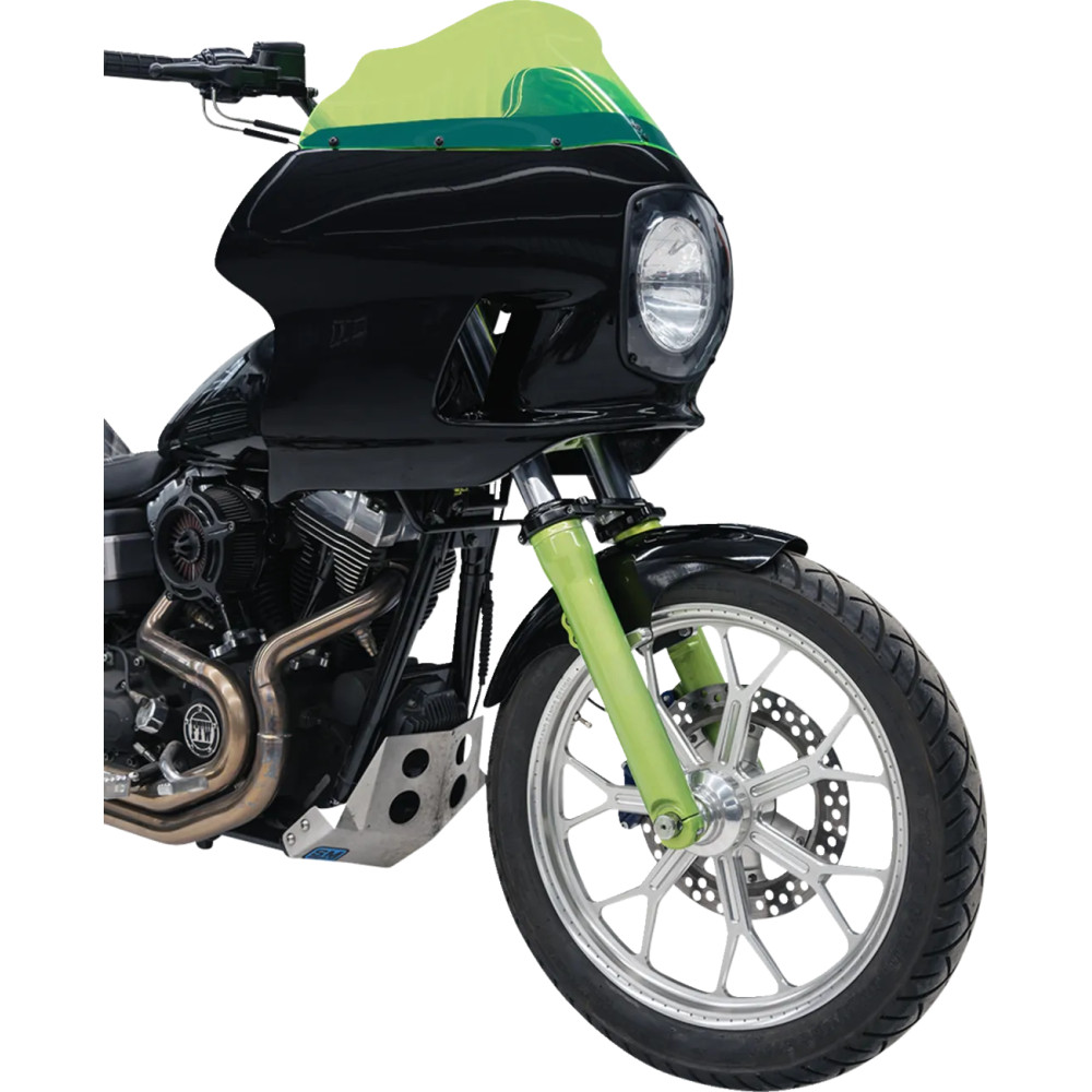 FXRP-Style Fairing Kit — 7" headlight mount, 9" Flare windshield, Black