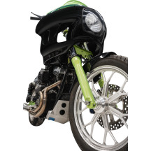 FXRP-Style Fairing Kit — 7" headlight mount, 9" Flare windshield, Black