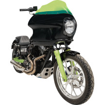 FXRP-Style Fairing Kit — 7" headlight mount, 9" Flare windshield, Black