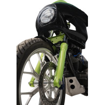 FXRP-Style Fairing Kit — 7" headlight mount, 9" Flare windshield, Black