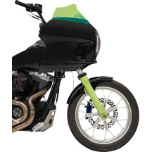 FXRP-Style Fairing Kit — 7" headlight mount, 9" Flare windshield, Black