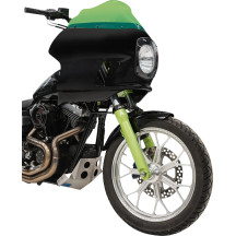 FXRP-Style Fairing Kit — 7" headlight mount, 9" Flare windshield, Black