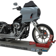 FXRP-Style Fairing Kit — 7" headlight mount, 9" Flare windshield, Black