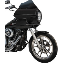 FXRP-Style Fairing Kit — 7" headlight mount, 9" Flare windshield, Black