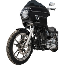 FXRP-Style Fairing Kit — 7" headlight mount, 9" Flare windshield, Black