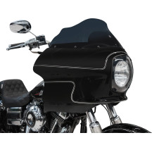 FXRP-Style Fairing Kit — 7" headlight mount, 9" Flare windshield, Black