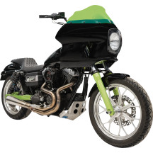 FXRP-Style Fairing Kit — 7" headlight mount, 9" Flare windshield, Black