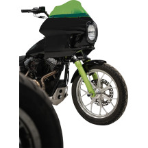 FXRP-Style Fairing Kit — 7" headlight mount, 9" Flare windshield, Black