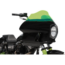 FXRP-Style Fairing Kit — 7" headlight mount, 9" Flare windshield, Black