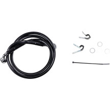 Stainless Steel Brake Line Kit — 115 cm (45-1/4") , front, upper, Black