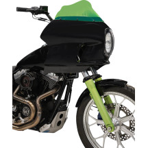 FXRP-Style Fairing Kit — 7" headlight mount, 9" Flare windshield, Black