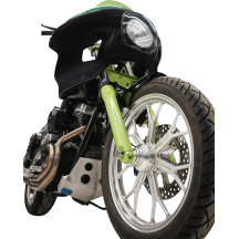 FXRP-Style Fairing Kit — 7" headlight mount, 9" Flare windshield, Black