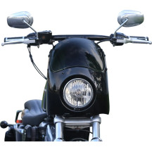 Outlaw Fairing — 14.5 cm (5-3/4") headlight cutout, fits 35–49 mm forks, Black