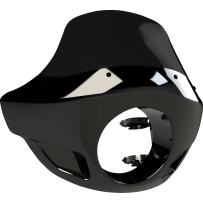 Touring Sport Fairing — 24 cm (9") height, 14.5 cm (5-3/4") headlight cutout, Black