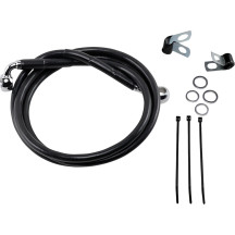 Extended Length Black Vinyl Brake Line Kit — 130 cm (51-3/16"), Oversize +6"