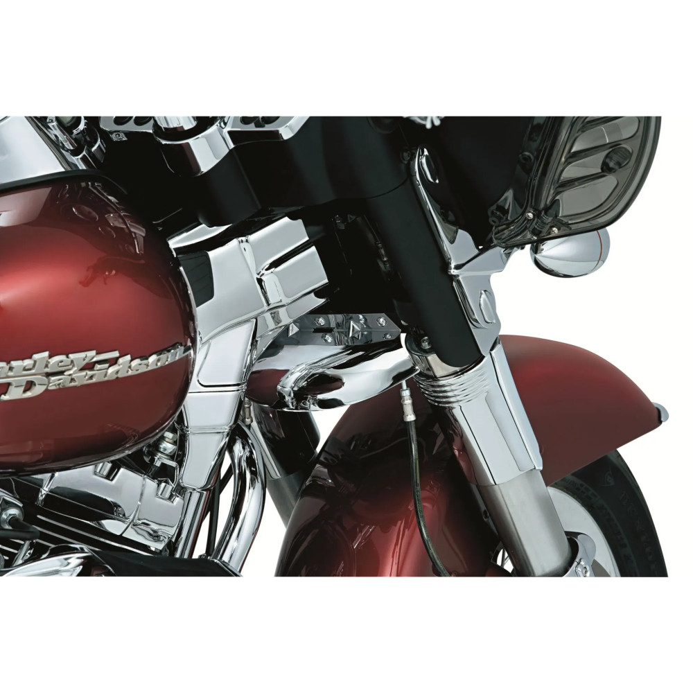 Lower Triple Tree Wind Deflector — Chrome