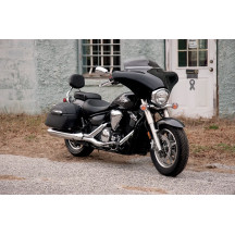 Slotted Stainless Steel Batwing Fairing Trim — For Memphis Shades Batwing Fairing, Chrome