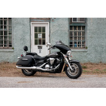 Slotted Stainless Steel Batwing Fairing Trim — For Memphis Shades Batwing Fairing, Chrome