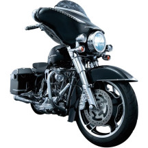 Lower Fork Leg Deflector Shields — Chrome