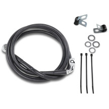 Extended Length Black Vinyl Brake Line Kit — 122 cm (48"), Oversize +15.2 cm (6"), Front